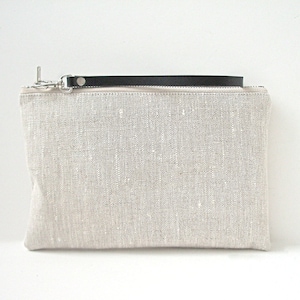Casual Clutch Bag, Simple Linen Wristlet image 3