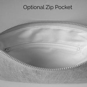 Casual Clutch Bag, Simple Linen Wristlet image 7
