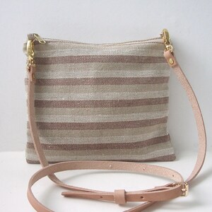 Casual Crossbody Bag in Woven Linen image 6