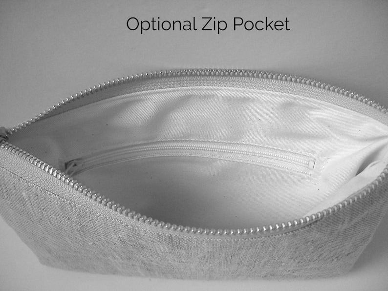 Wristlet, Clutch Bag, Natural Linen Wristlet, Minimalist Clutch image 7
