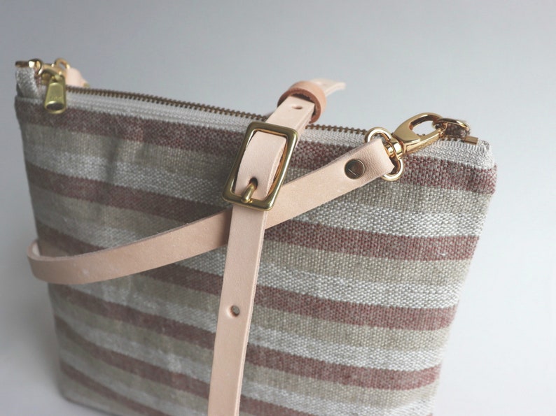 Casual Crossbody Bag in Woven Linen image 4