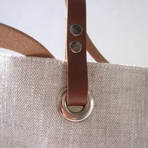 Simple Linen Tote Bag image 3