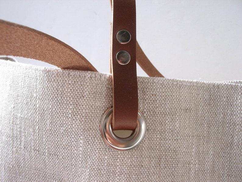 Simple Linen Tote Bag image 3