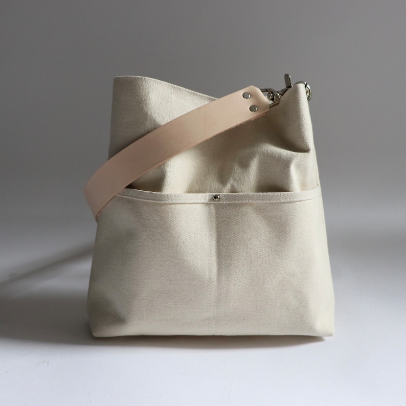 Canvas Hobo Bag, Medium Size Tote image 4