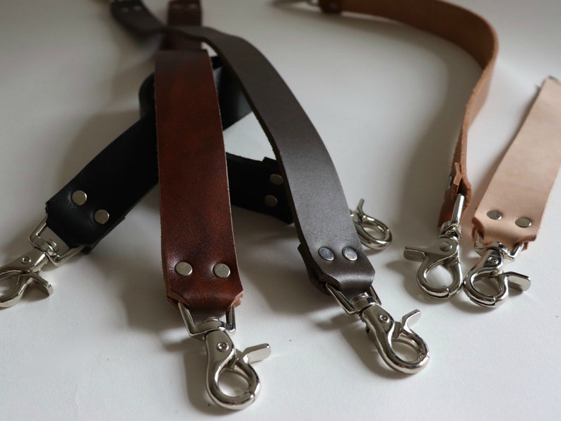 Leather Straps for Bags, Leather CrossBody Straps for Handbags, 1.25 inch image 5