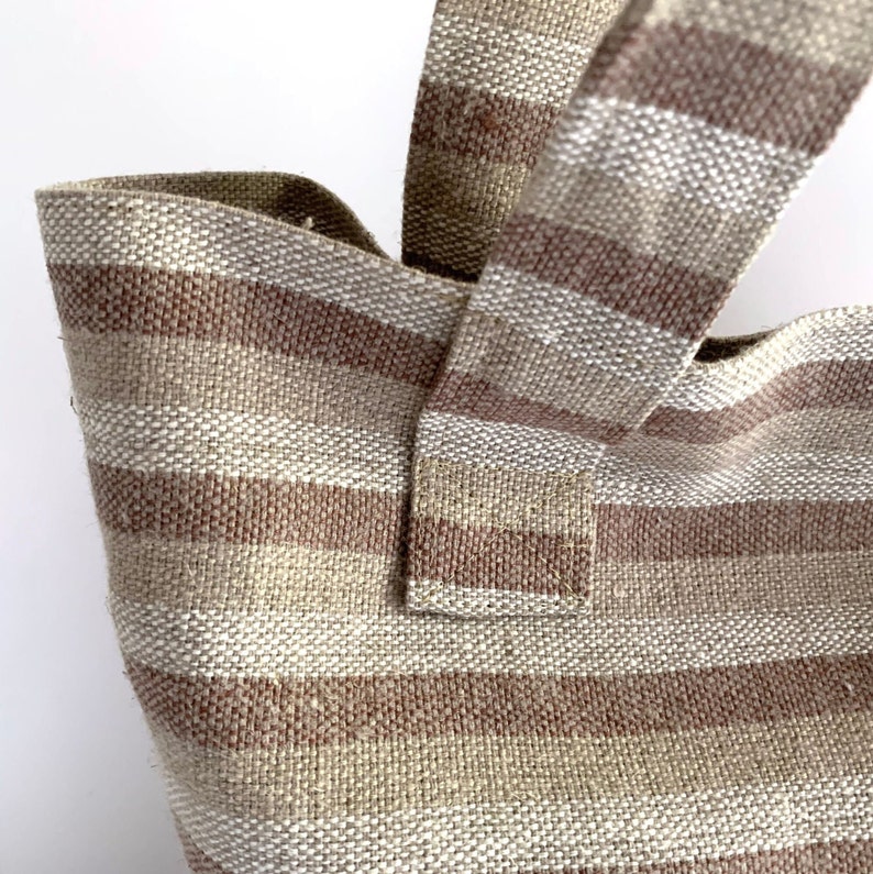 Beach Bag, Striped Woven Tote image 2