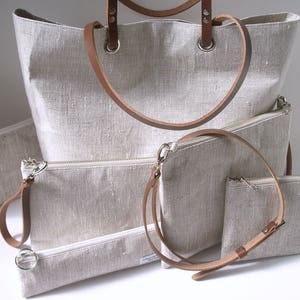 Simple Tote Bag in Natural Linen image 7