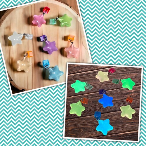 Star Kindle Charm Glow in the dark - Phone Charm - USB Charm - Mini Keychain Charm - Dust Plug - Bookish Merch - Smartphone, Cellphone