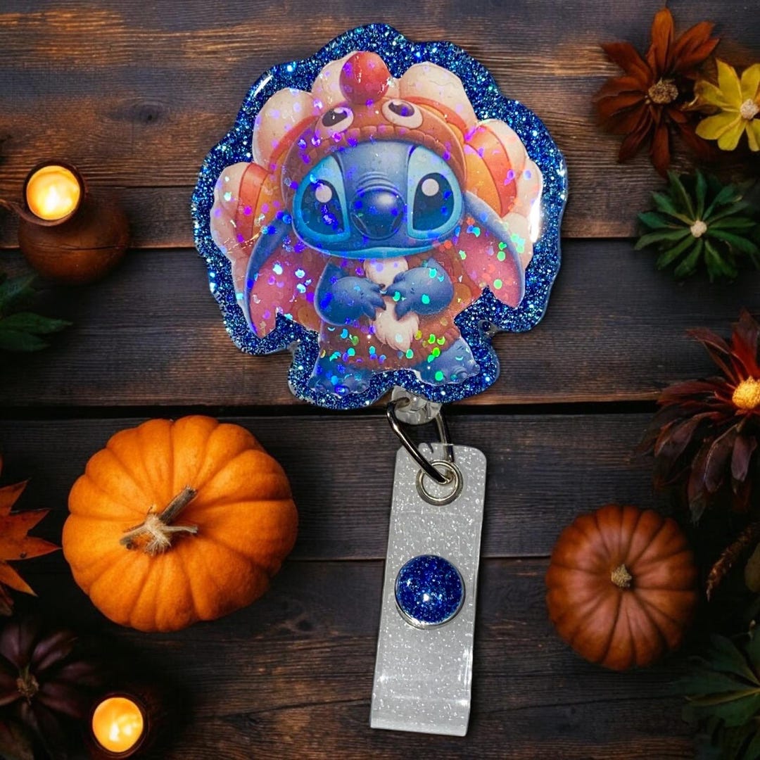 Blue Alien Turkey Holographic Badge Reel - Etsy