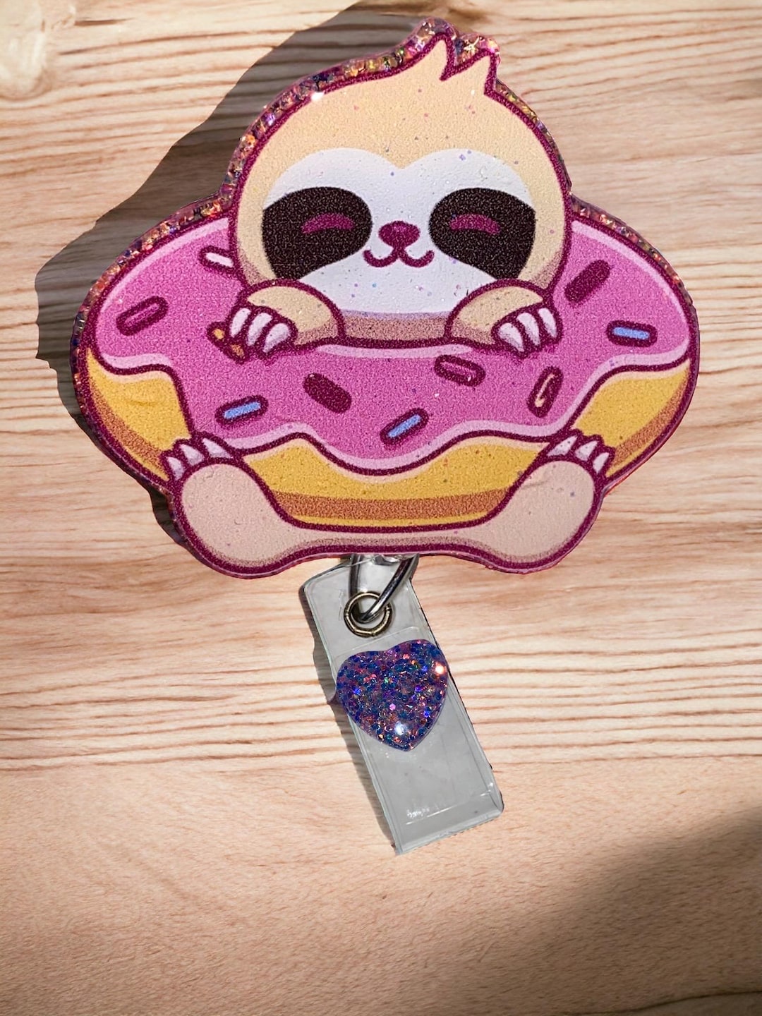 Sloth on Float Badge Reel - Etsy