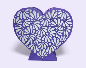 Talavera Heart Pen and Pencil Desktop Holder Cup Desk Gift