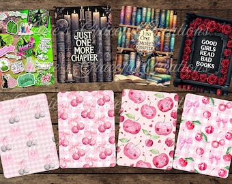 Kindle Insert Kindle Stickers E-Reader Clear Laminate/or Holographic Insert Kindle Cardstock Decor Bookish Accessories Gift for Book Lover