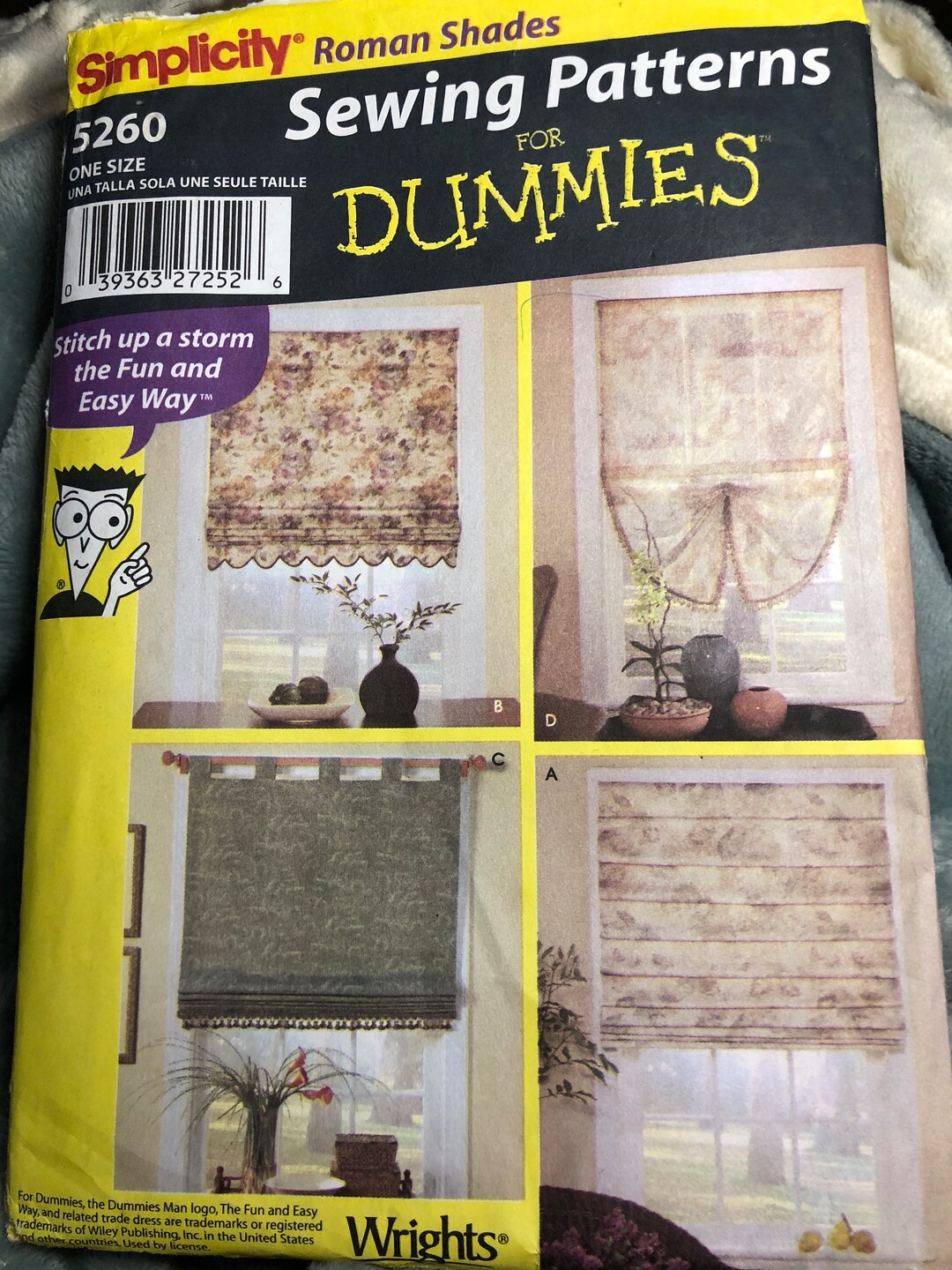 Simplicity 5260 Roman Shades Patterns, Curtain Sewing Pattern, Blinds