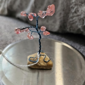 Crystal Tree - Cherry Quartz on Utah Sandstone