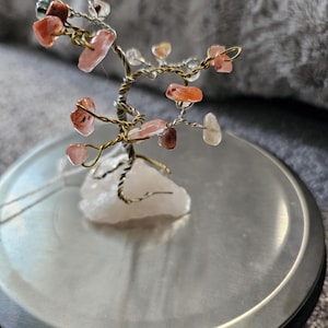 Crystal Tree - Cherry Quartz, Agate, and Rose Quartz.