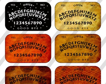 Halloween Tin Ouija boards, Halloween Download, 8 images, (Sheet no. O261) Instant Download