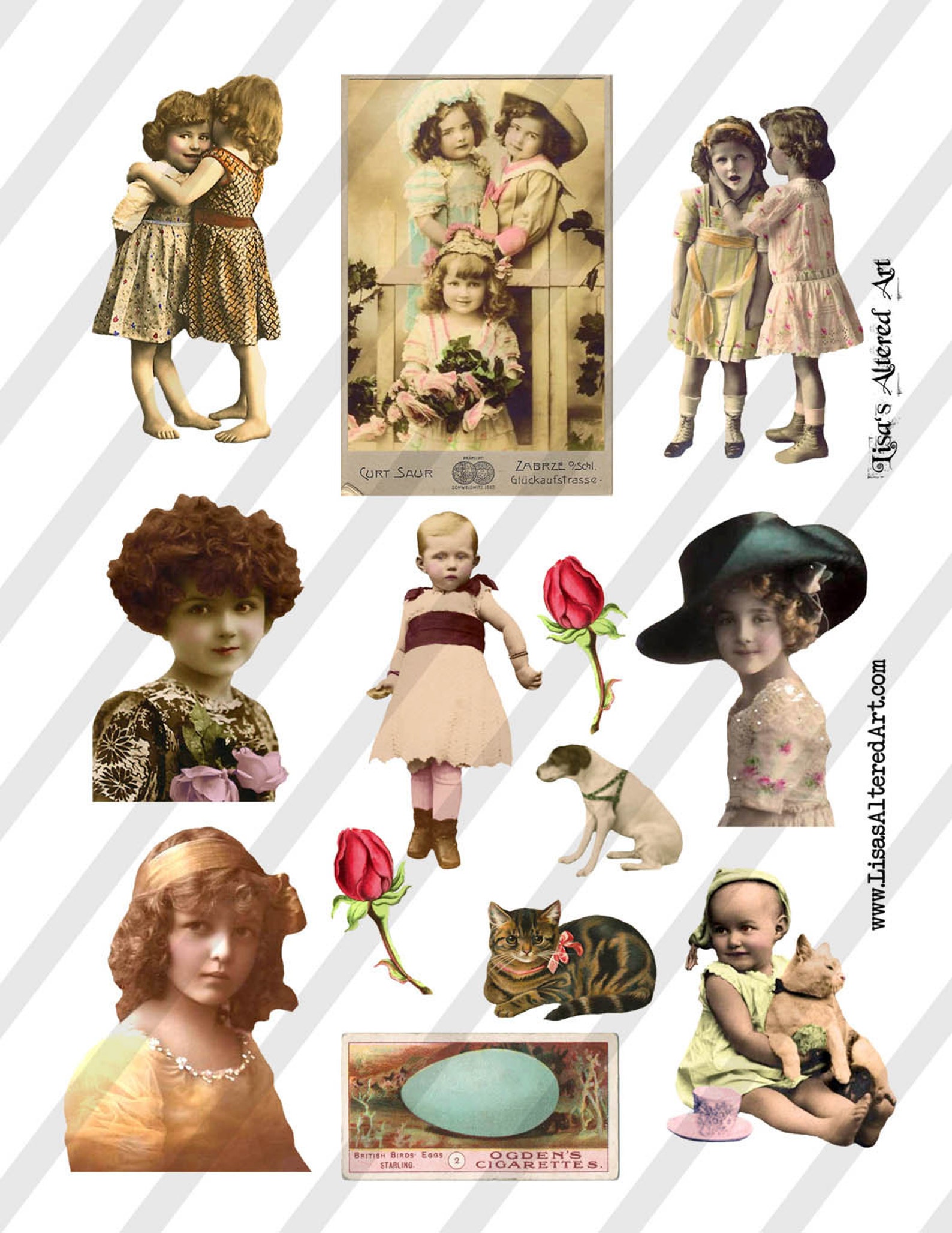Digital Collage Sheet Vintage Images sheet No. O132 | Etsy