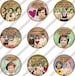 Digital Collage Sheet Bottle Cap 1 inch Circles Girlfriends (Sheet no.FS86) Instant Download 