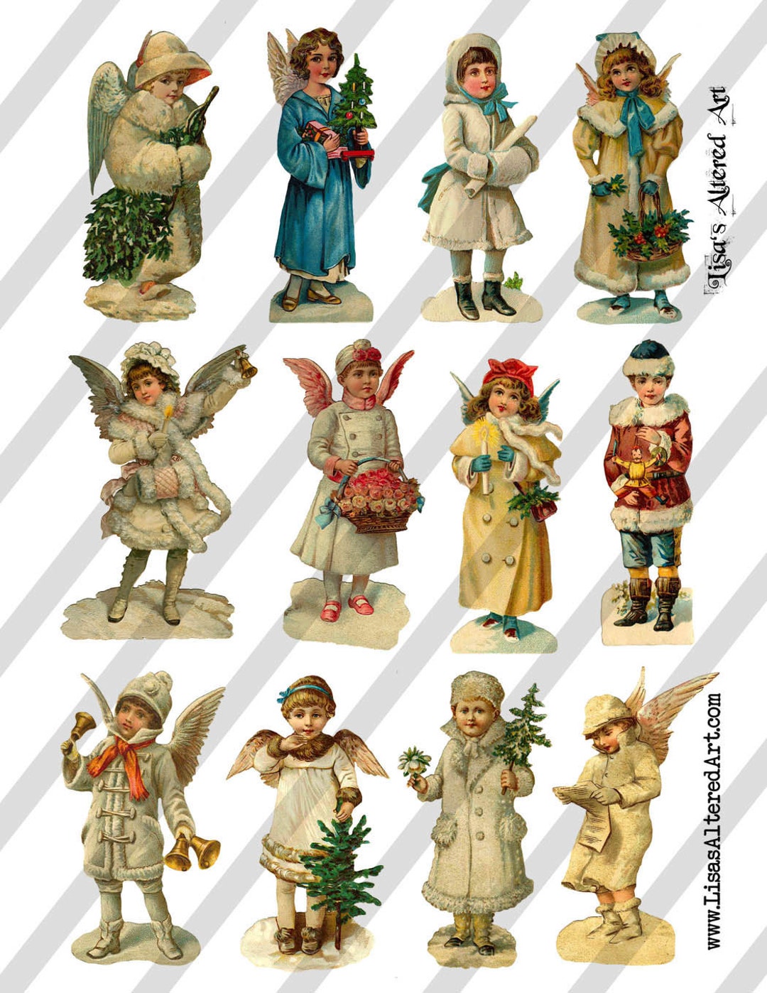 Digital Collage Sheet Victorian Christmas Images sheet No. O92 Instant ...