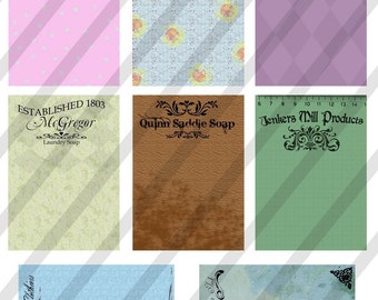 Digital Collage Sheet ATC/ACEO Backgrounds (Sheet no. FS26) Instant Download