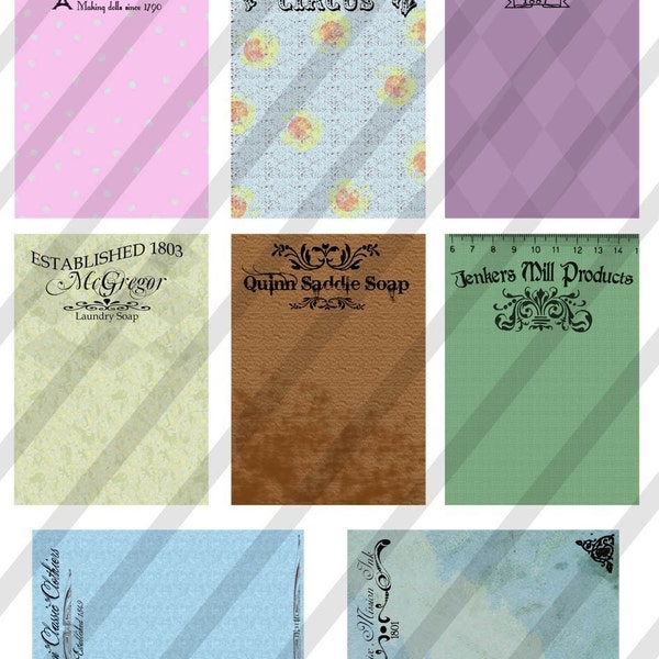 Digital Collage Sheet ATC/ACEO Backgrounds (Sheet no. FS26) Instant Download