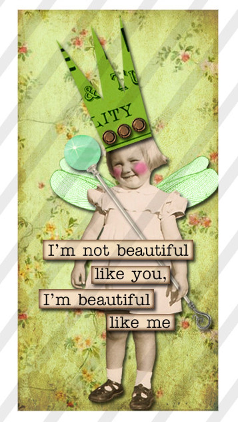 Digital Collage Sheet,Download ,1 X 2 inch, Domino Encouragement Fairies, 1x2 Sheet no. FS285 Instant Download image 3