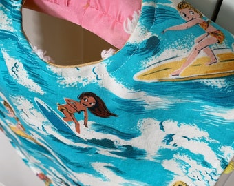 Malibu Beach Baby Minky Vintage Chenille Bib