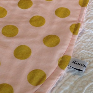 Sweet Pink and Gold Dot Bib image 1