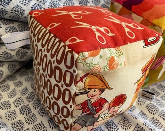 Vintage Look Toy Fabric Block