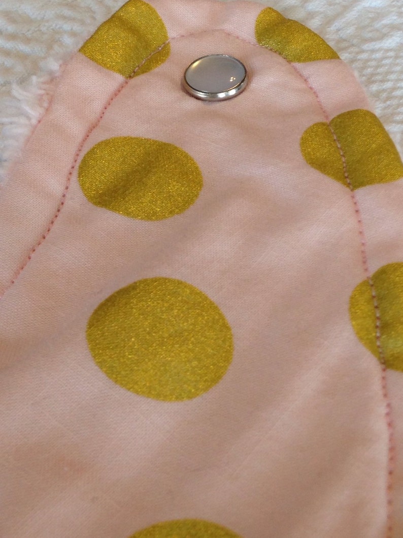 Sweet Pink and Gold Dot Bib image 5