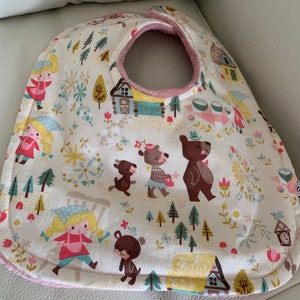 Goldilocks and the Bears Minky Drool Bib image 3