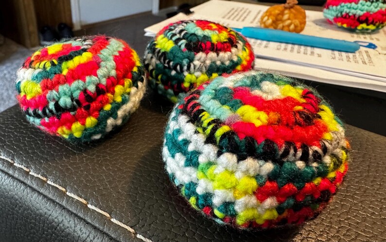 Crocheted Hacky Sack Pattern, PDF Footbag DIY Craft (beginner Friendly ...