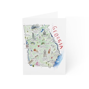 Cartes de voeux Géorgie (1, 10, 30 et 50 pcs)