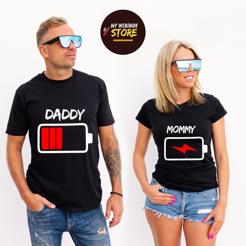 Family Shirts Matching Shirts Mom Dad and Baby Battery Family Shirts ...