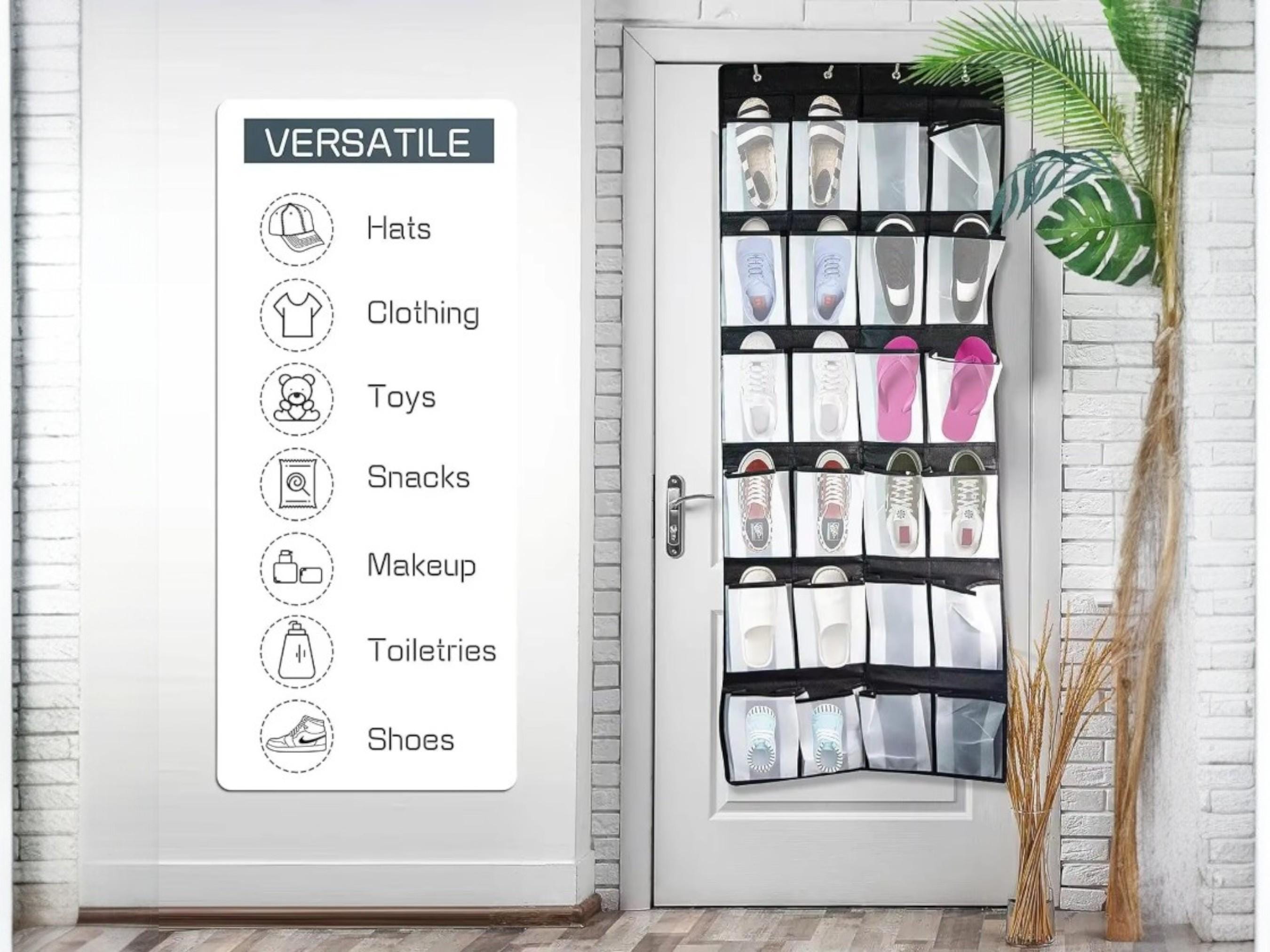 Shoe Rack For Door 12/24 Large Mesh Pockets Wall Hanging Shoe