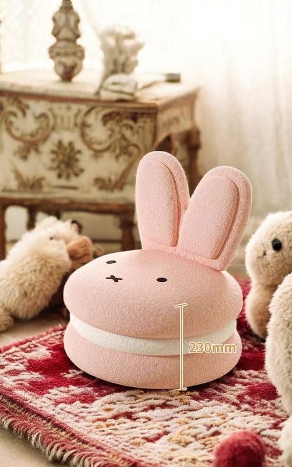 Cute Bunny Kids Miffy Sofa - Toddler Learning Chair, Plush Cartoon Seat for Boys & Girls, Baby Reading Corner, Small Soft Chair
