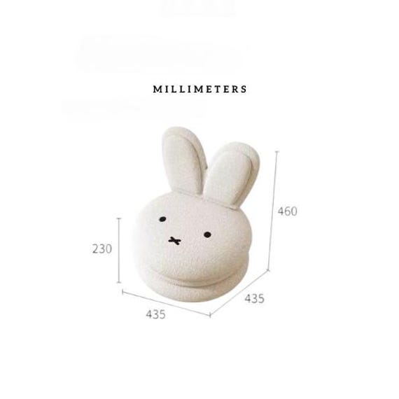 Cute Bunny Kids Miffy Sofa - Toddler Learning Chair, Plush Cartoon Seat for Boys & Girls, Baby Reading Corner, Small Soft Chair
