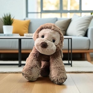 Hairy Monkey Plush Doll | Stuffed Animal Toy 34cm | Cute Pet Play Plush | Birthday & Christmas Gift
