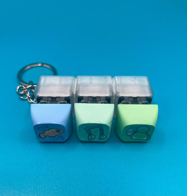 Frutiger Aero Style Clicky Keyboard Keychain - Etsy