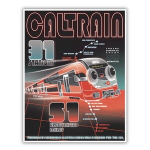 Caltrain 8.5" x 11" Print