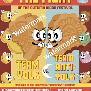 2 sztuki pocztówek „The Fight: Mooncake Edition”