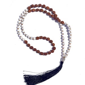 Buddha Lava Mala Beads, Beaded Necklace, Meditation Beads, Bali Necklace, Bali Mala, Boho Jewelry, Bohemian Accessories