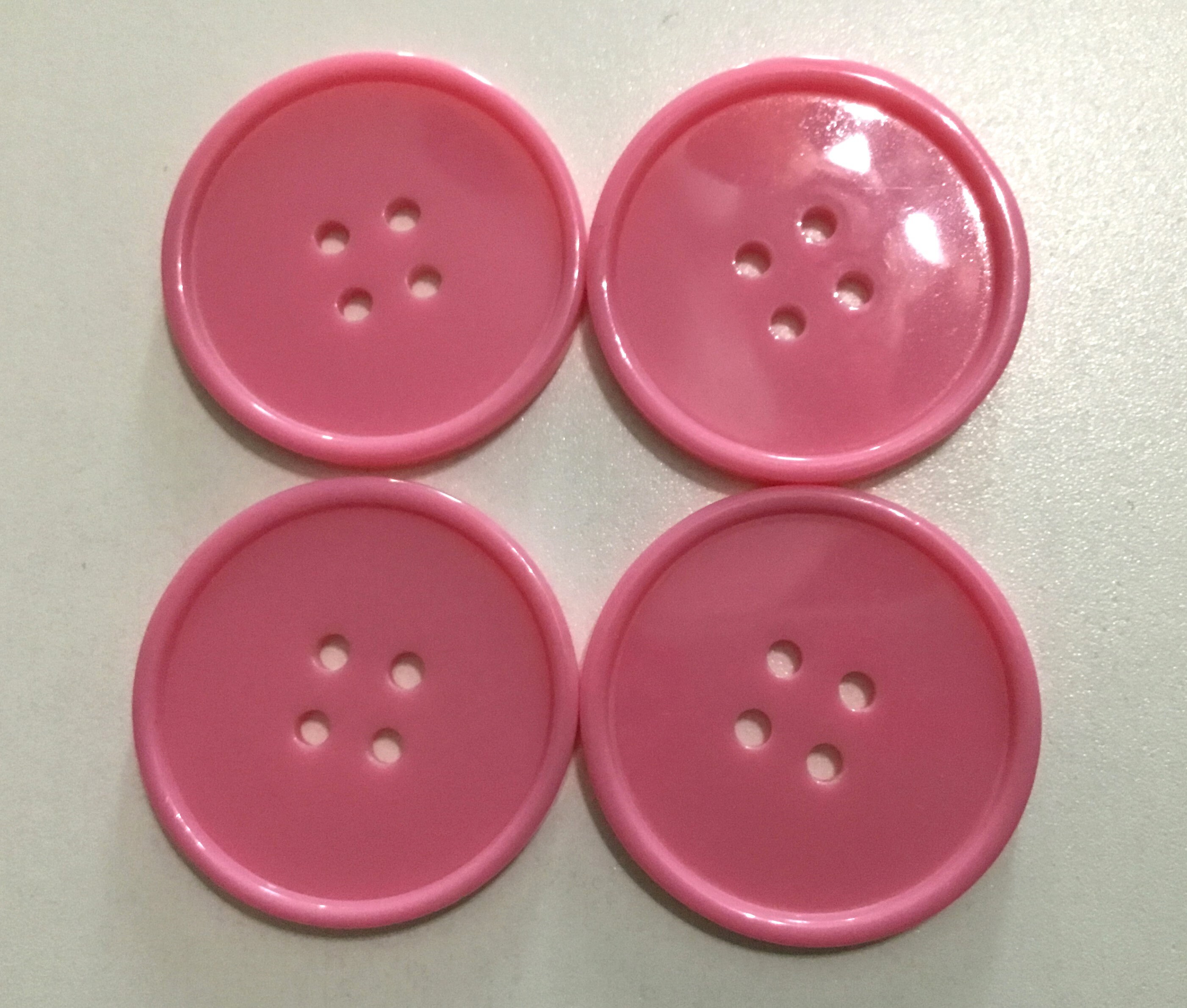Giant PINK Buttons, Giant Plastic Buttons 5cm, Extra Large Buttons