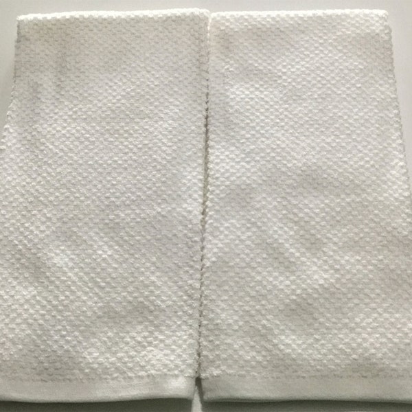 Slightly Off-White Set of 2 thick cotton kitchen towels, dish towel, hand towel, hostess gift, kitchen decor, housewarming gift