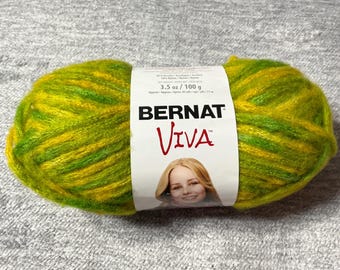 Discontinued Viva Chartreuse By Bernat Yarn: yellow/lime multi colors