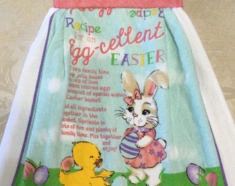 EGG-CELLANT EASTER Double Layer Hanging Decorative Towel, oven door towel, Easter towel, Easter bunny, hostess gift, housewarming gift