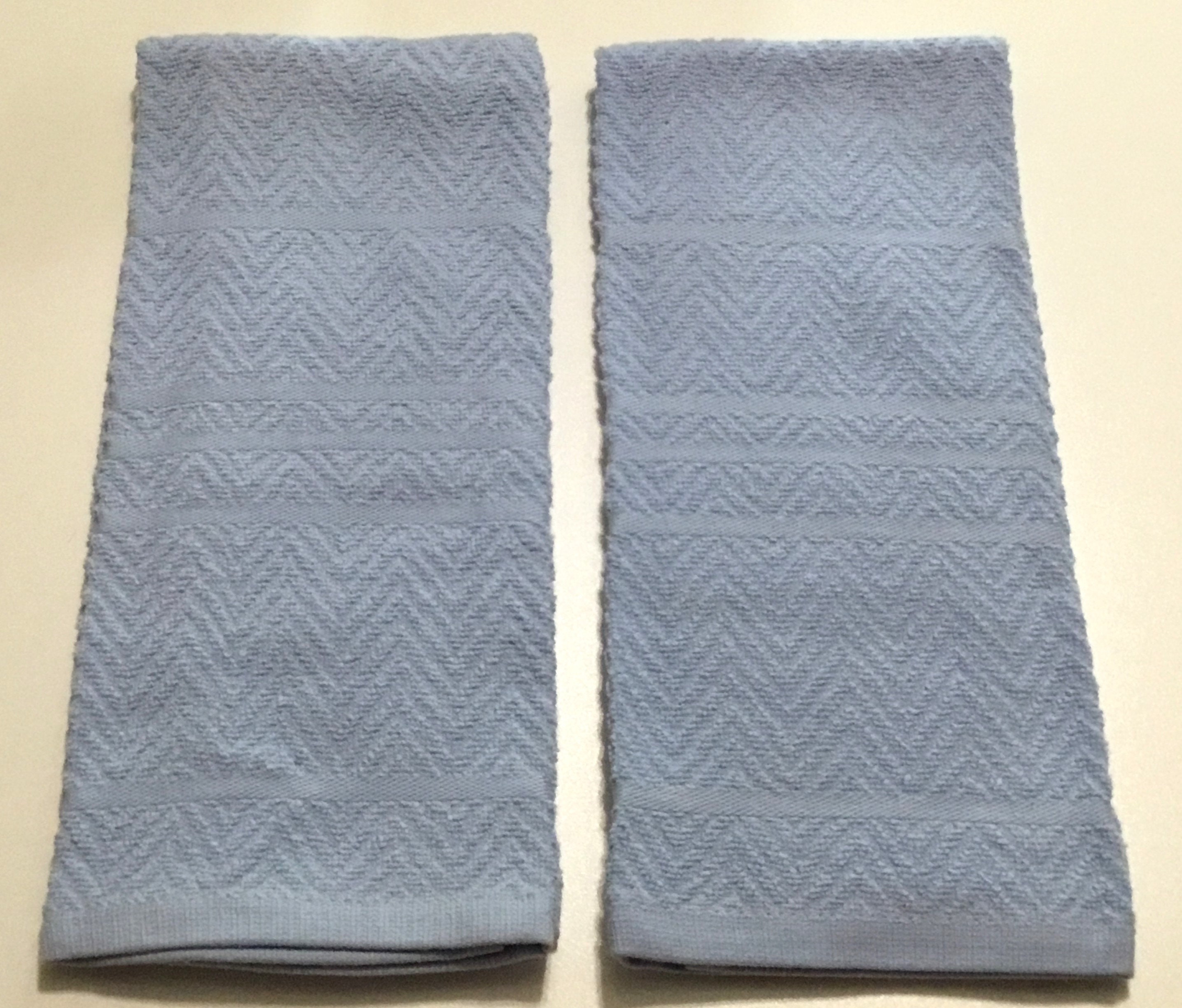 Sky Blue Set of 2 Thick Cotton Kitchen Towels, Dish Towel, Hand Towel,  Kitchen Decor, Hostess Gift, Housewarming Gift, Blue Towel 