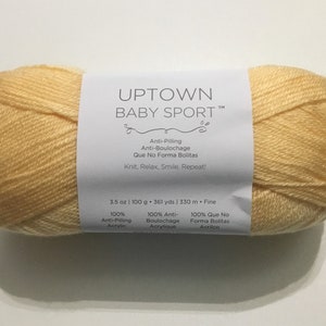 Discontinued Orange Creme Acrylic Yarn: Uptown Baby Sport, 2 Weight