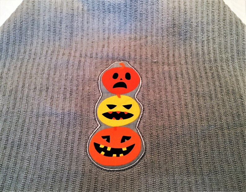 JACK-O-LANTERNS On GRAY Extra Thick Double Layer Hanging Crochet Towel, halloween towel, jack-o-lantern lover gift, hostess gift, housewarm image 7