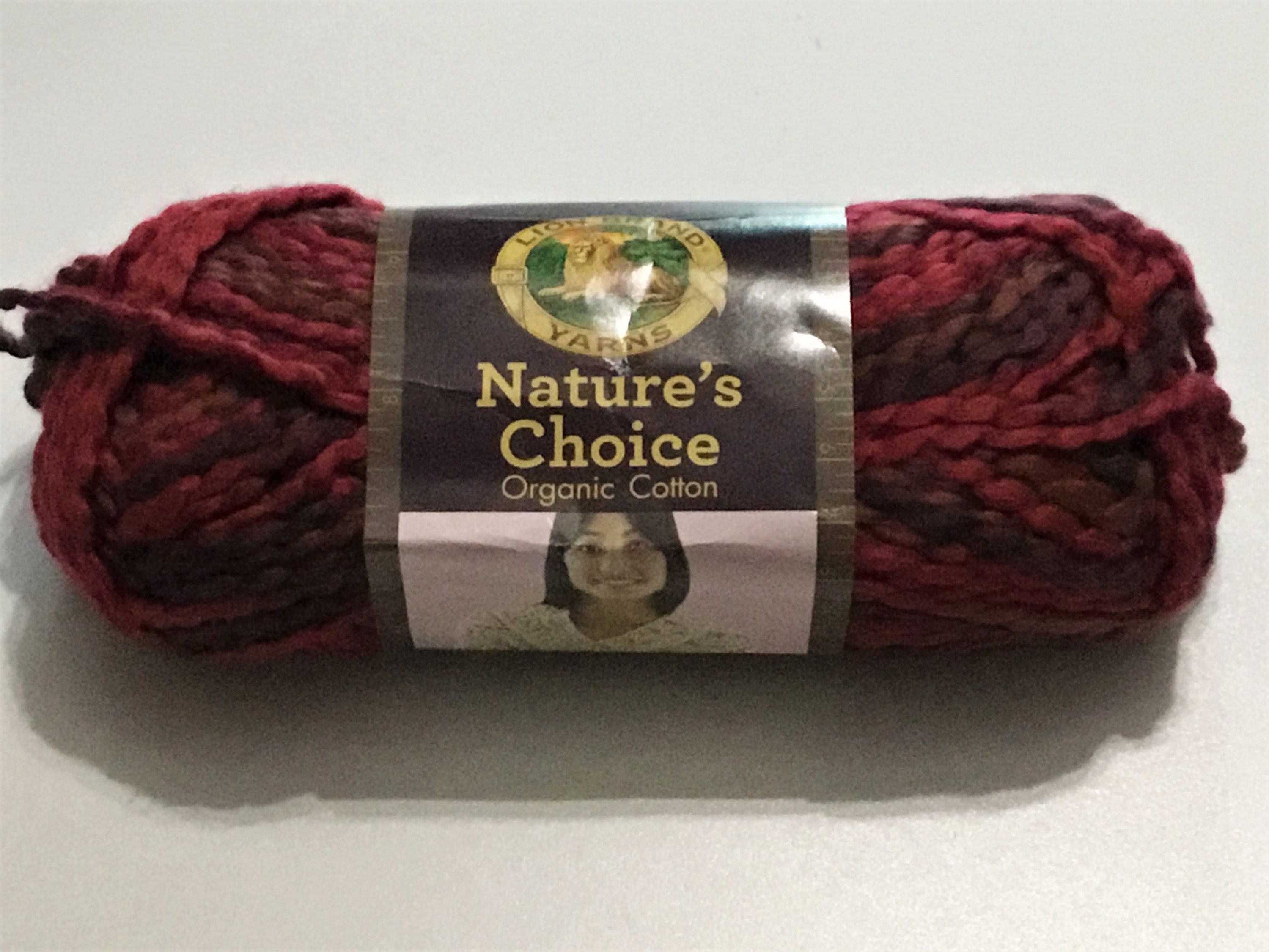 DISCONTINUED Berry Jam Nature's Choice yarn by Lion Brand Yarns, organic  cotton yarn, 4 weight yarn, knitting